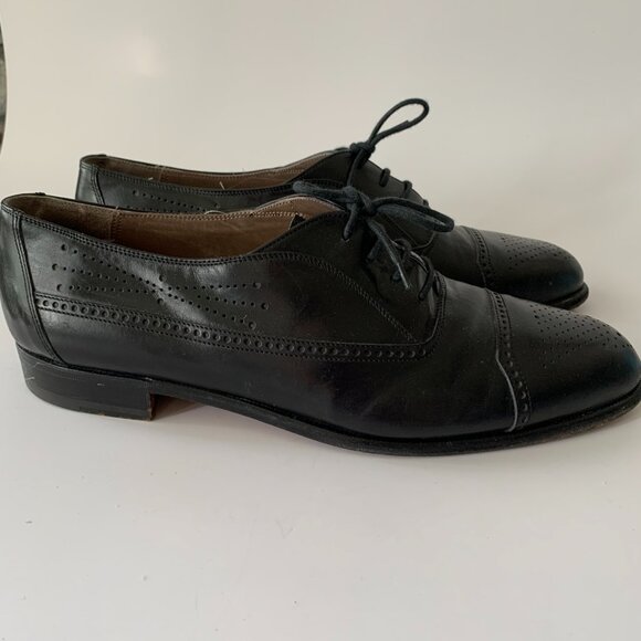 BALLY MENS OXFORDS DRESS LEATHER SHOES BLACK SIZE 11 MADE IN ITALY BROGUE main image 6